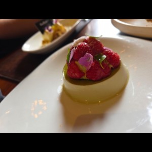 postre - panacota de matcha
