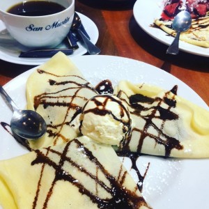Creppe de nutella y helado 