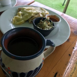 Tortillas con queso Chancol y chocolate