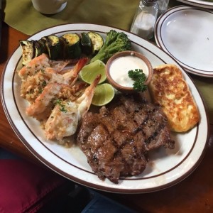 Lomito o puyazo y camarones