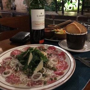 Entradas - Carpaccio de res