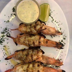 Camarones a la parrilla
