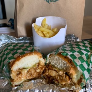 sanguchon de pollo tejano