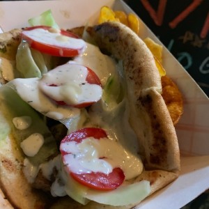 Gyros de carne. 