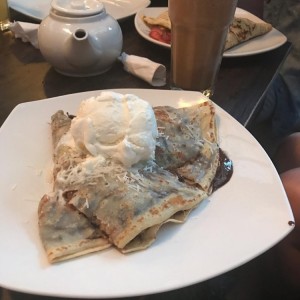 Crepe con helado 