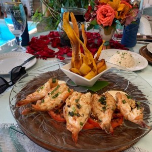 langistinos en salsa de mandarina