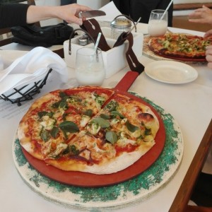 pizza de camarones
