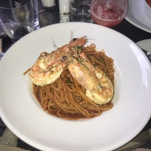 Pasta con Camarones