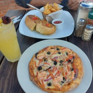 Pizza de camarones 