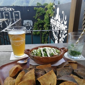 Nachos con guacamol