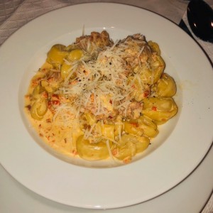 Tortellini con chorizo