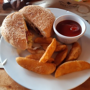 hamburguesa al carbon