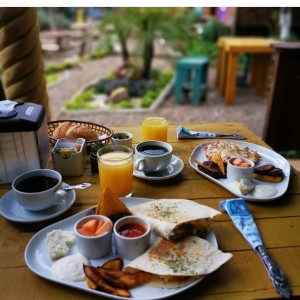 Quesadilla de pollo. Desayuno 