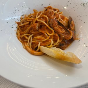 pasta con langostinos
