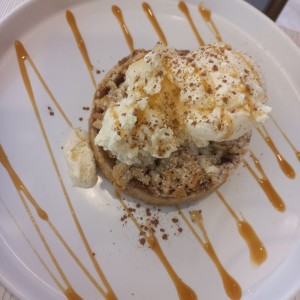 pie de anzana con heado de vainilla