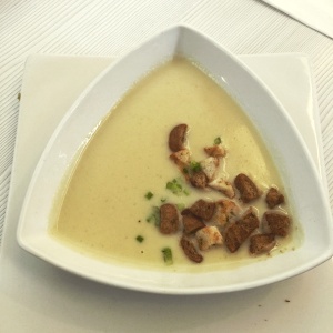 Potato and watercrest cream soup