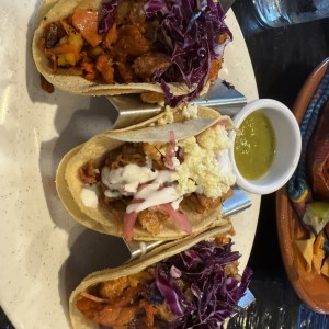 Tacos de 4 de Res, Pollo, Al Pastor; Chorizo ó Carnitas