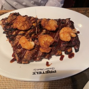Costillas BBQ con Camarones Apanados