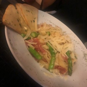 fetuccini con aceite de trufa