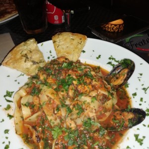 Fetuchini con mejillones