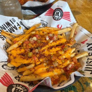 Loaded cheese bacon fries