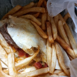 quesadilla de hamburguesa