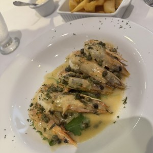 Langostinos a la Mantequilla Negra