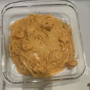 Spaguetti con camarones