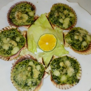 Conchuelas gratinadas