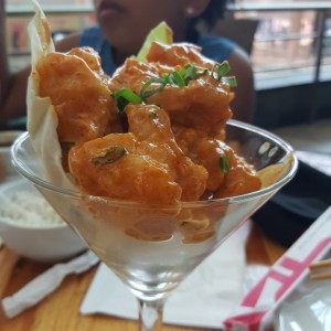 camarones apanados en salsa