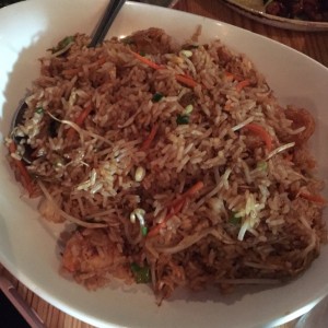 arroz frito con camarones