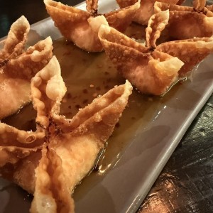 Hand-folded crab wontons