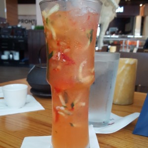 limonada de fresa y pepino