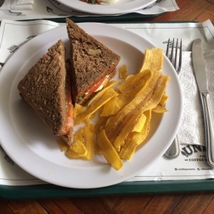 smoked salmon sandwich