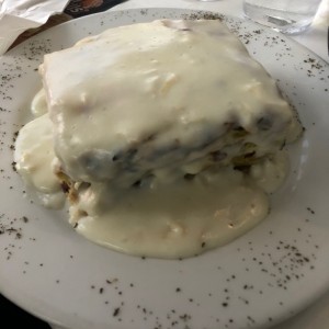 Lasagna de pollo y espinacas