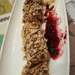 Suchi de banano con nutella