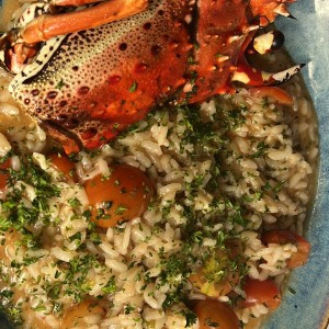 Risotto de langosta.