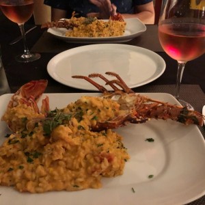 risotto con langosta
