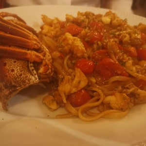 Linguini con langosta