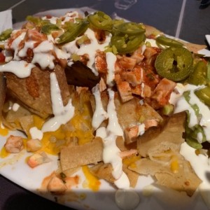 NACHOS DE POLLO O CARNE