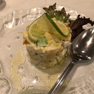 ensalada de aguate con langosta