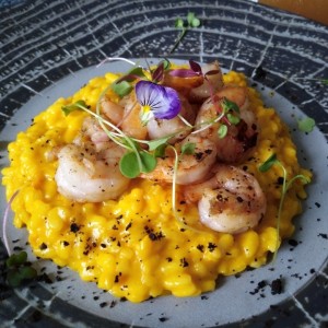 Risotto de Zapallo con Camarones