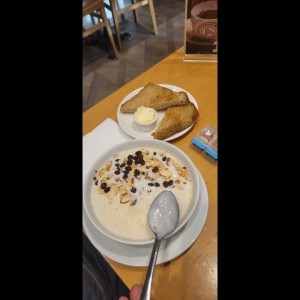 Avena y pan masa madre