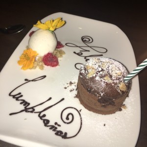 postre fondan de chocolate