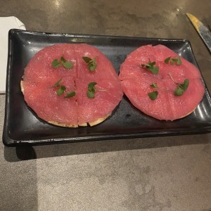 Crudos - Tuna Pizza