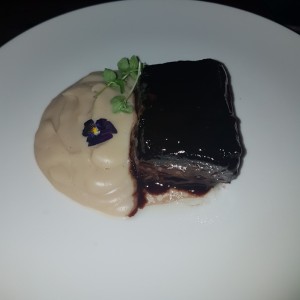 short ribs ahumadas con pure de esparragos RIQUISIMO