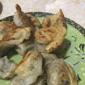 Dumplings frito bien ricos