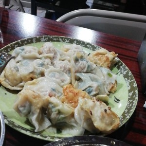 dumpling de puerro frito