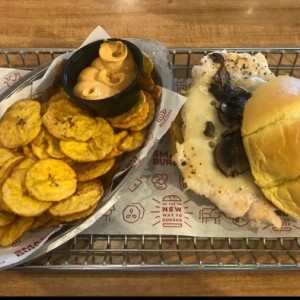 Mushrooms Chicken Burger