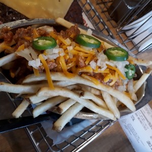 papas con chile y queso